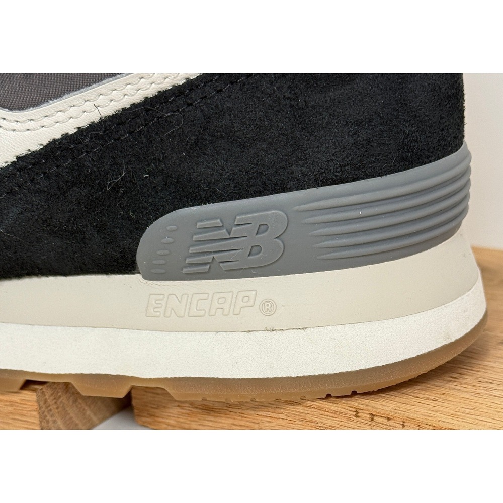 New Balance 574 Sneakers Mens 11 Black Blue WL574RCA Low Top Suede Running Shoes - Picture 11 of 13